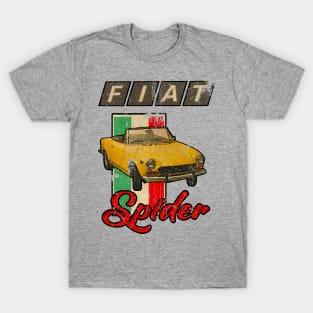 Fiat 124 Sport Spider Yellow // 1975 Vintage T-Shirt